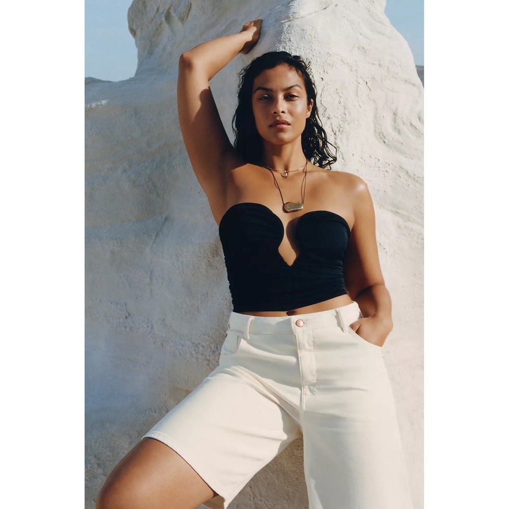 By Anthropologie Sculptured Strapless Top NWT SIZE S